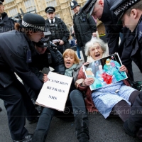 UK Uncut pensioner manhandled
